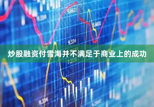 炒股融资付雪海并不满足于商业上的成功
